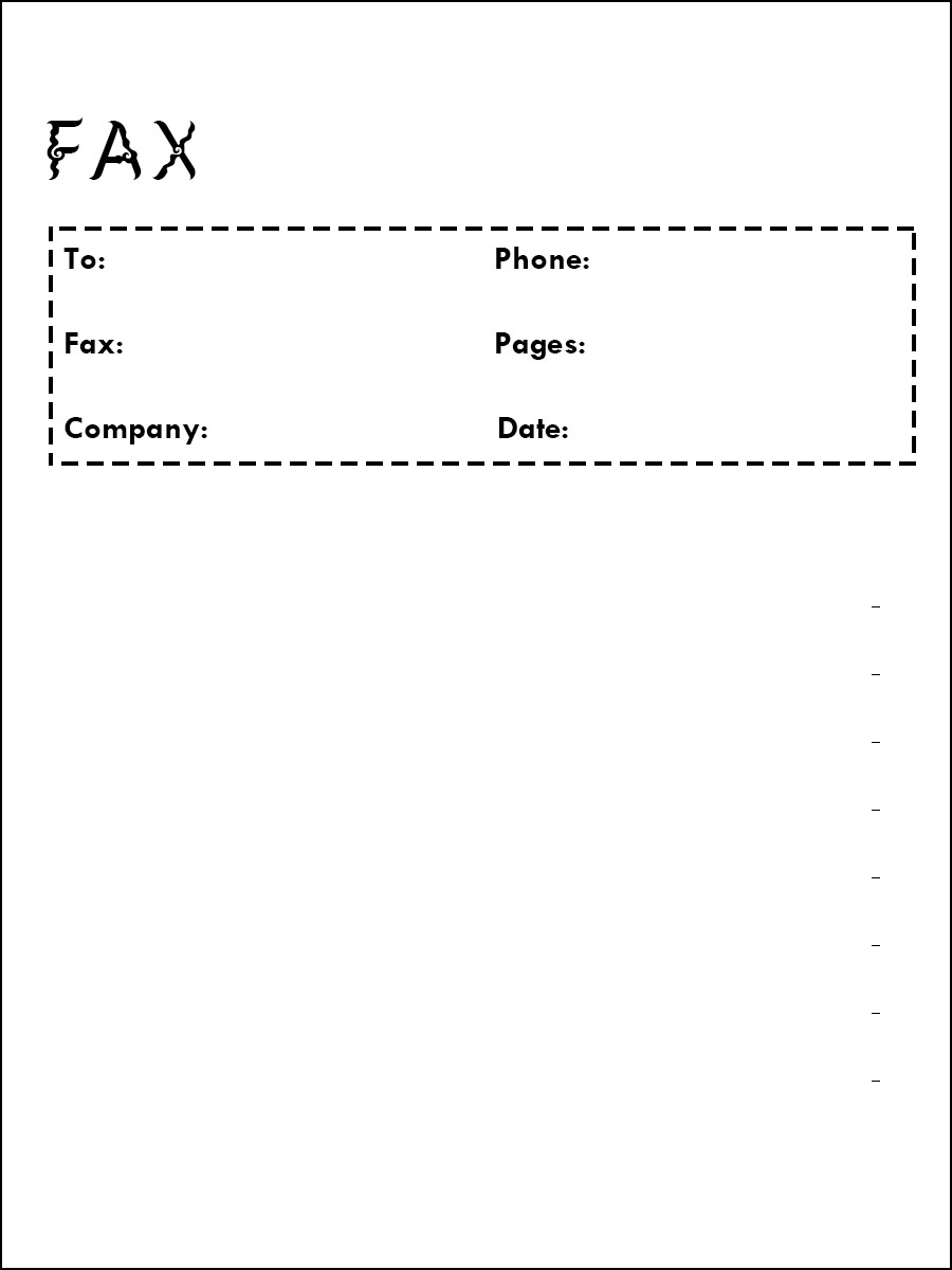 IRS Fax Cover Letter