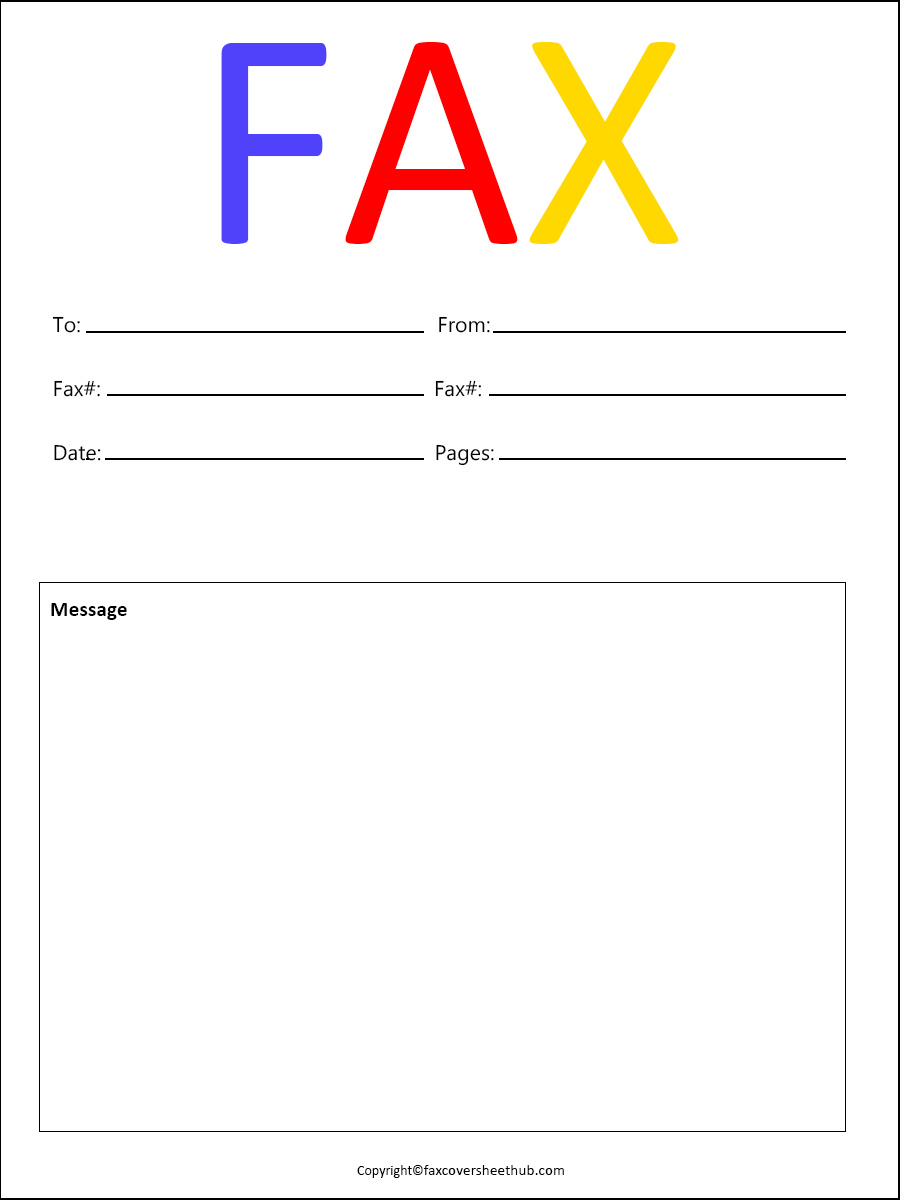 IRS Fax Cover Sheet Templat