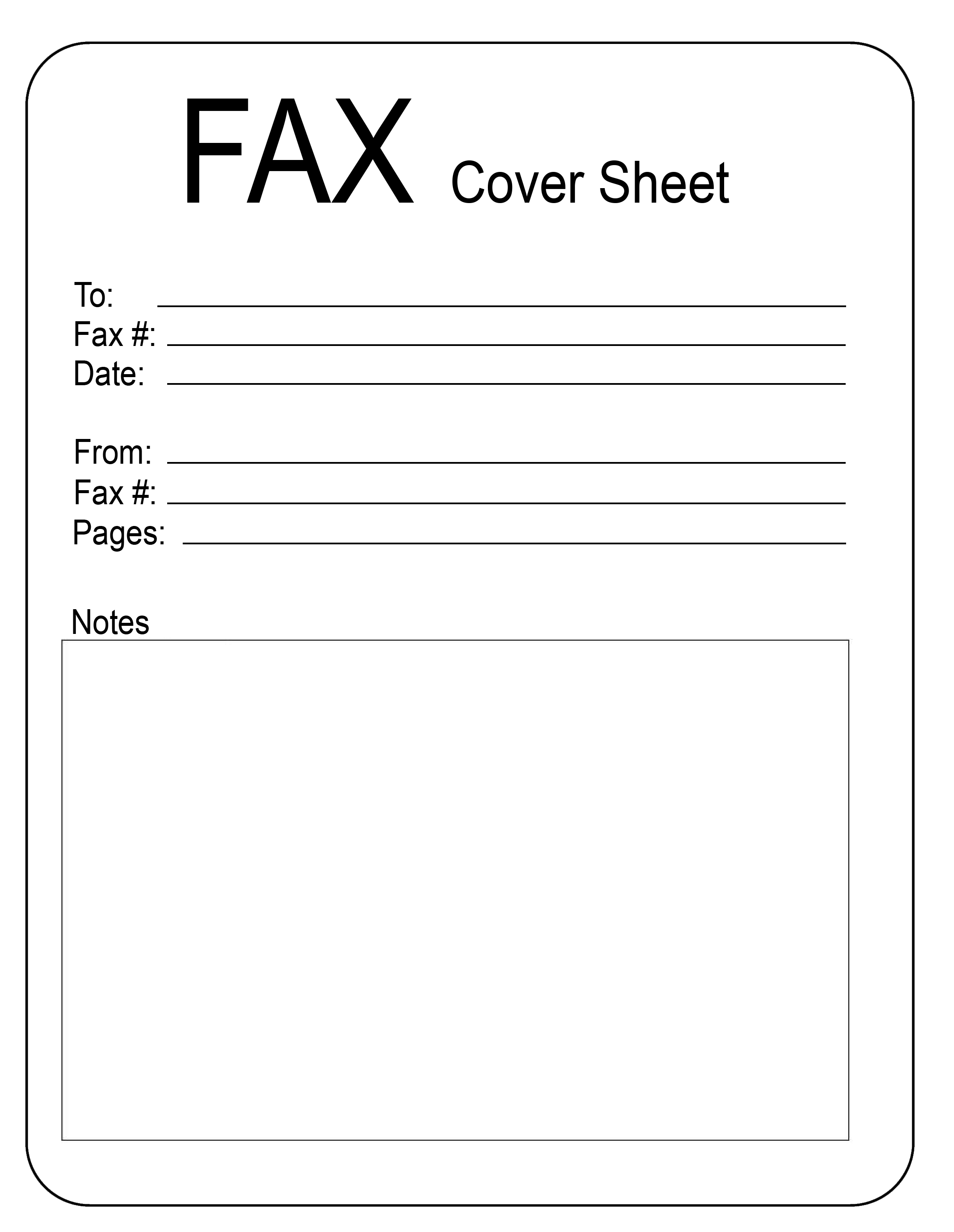 Free Printable Personal Fax Cover Sheet Template