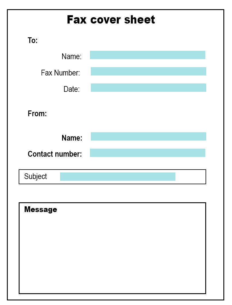 Printable Fillable Fax Cover Sheet Pdf