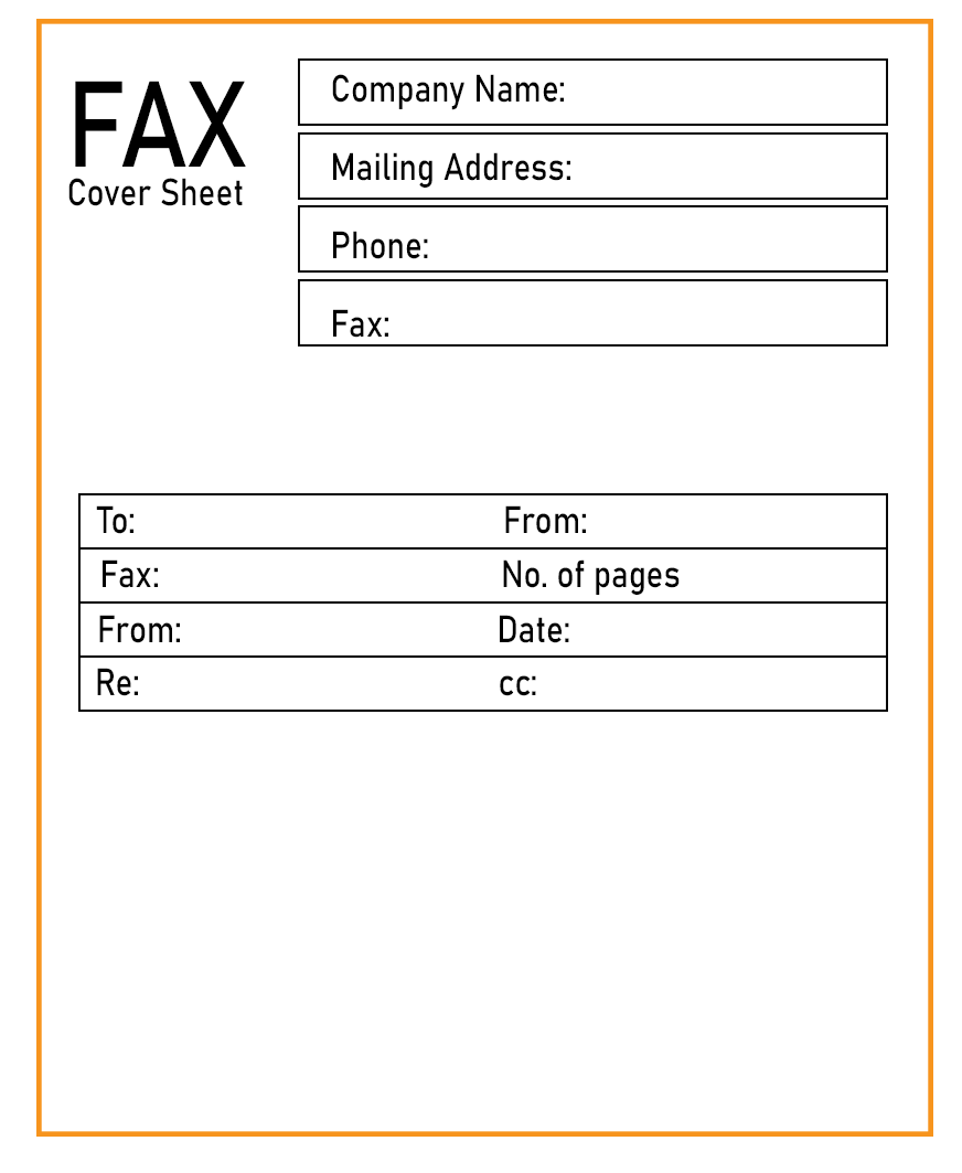 Printable Confidential Fax Cover Sheet