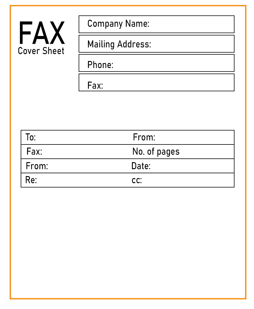 Fax Cover Sheet Microsoft Word Doc Word Format