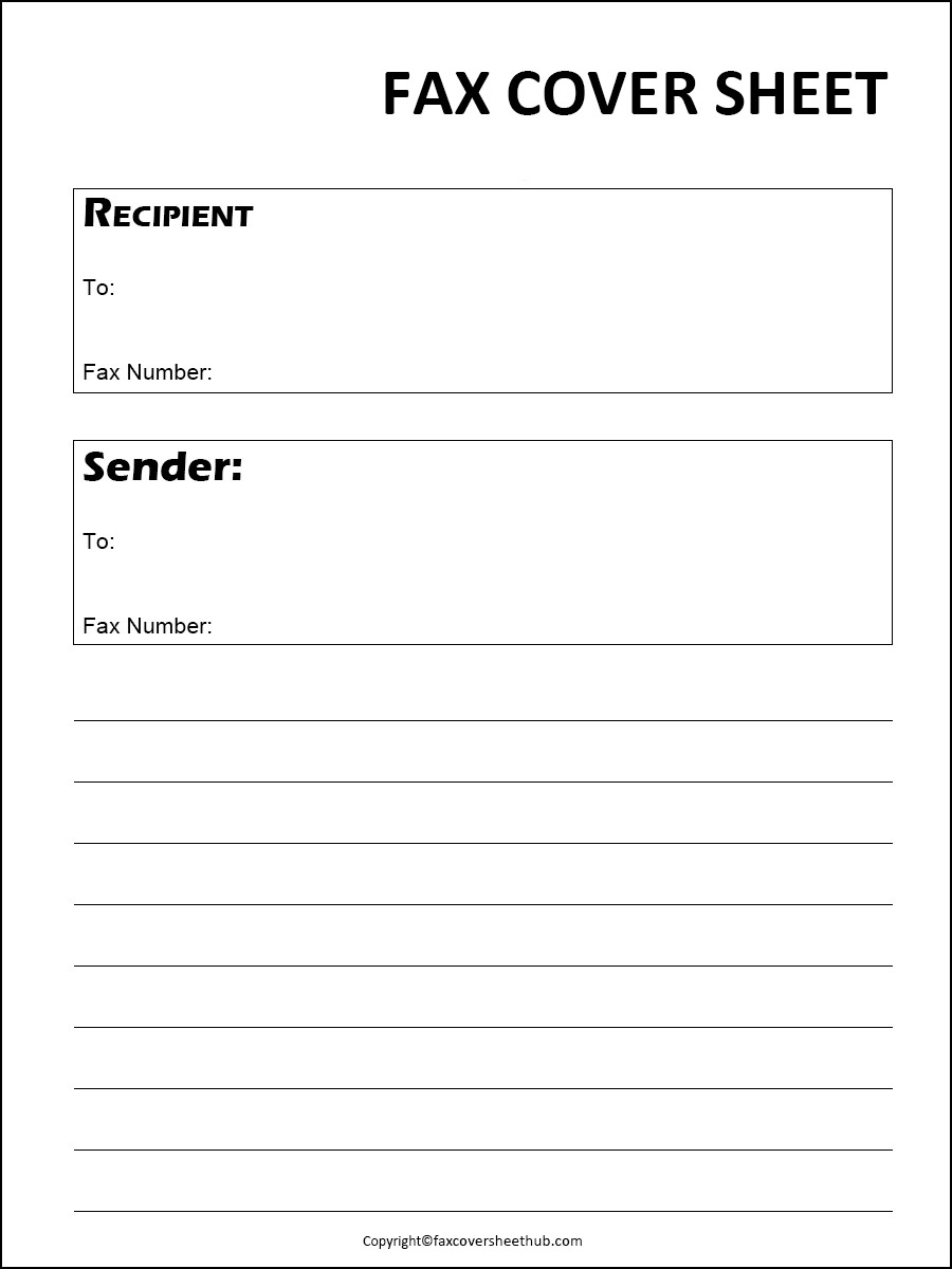 Printable Fax Cover Letter