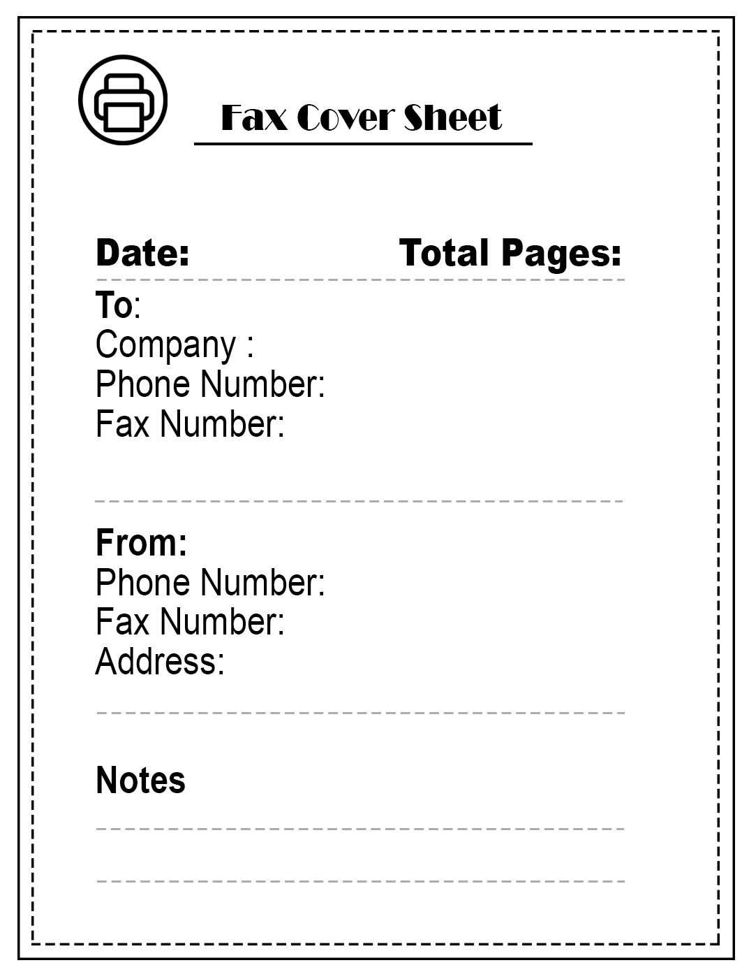 free fax cover sheet pdf pdf format