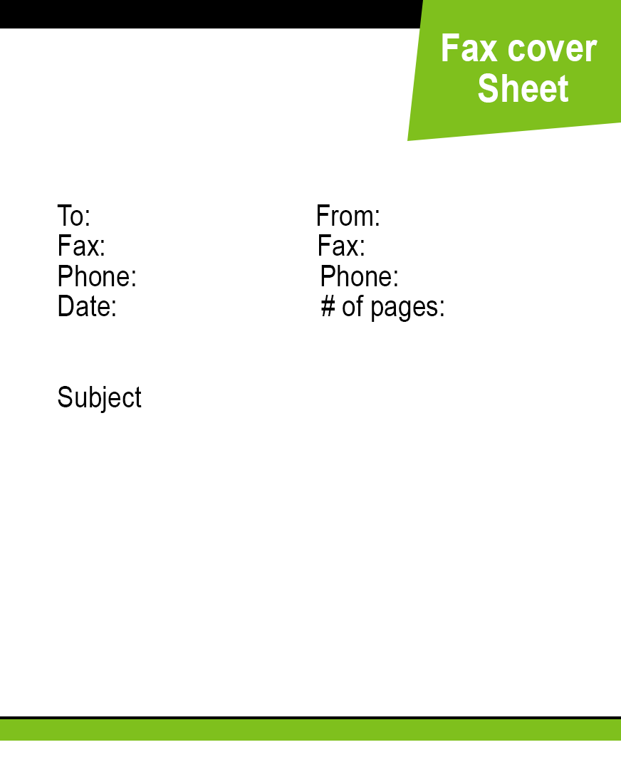 Printable Standard Fax Cover Sheet