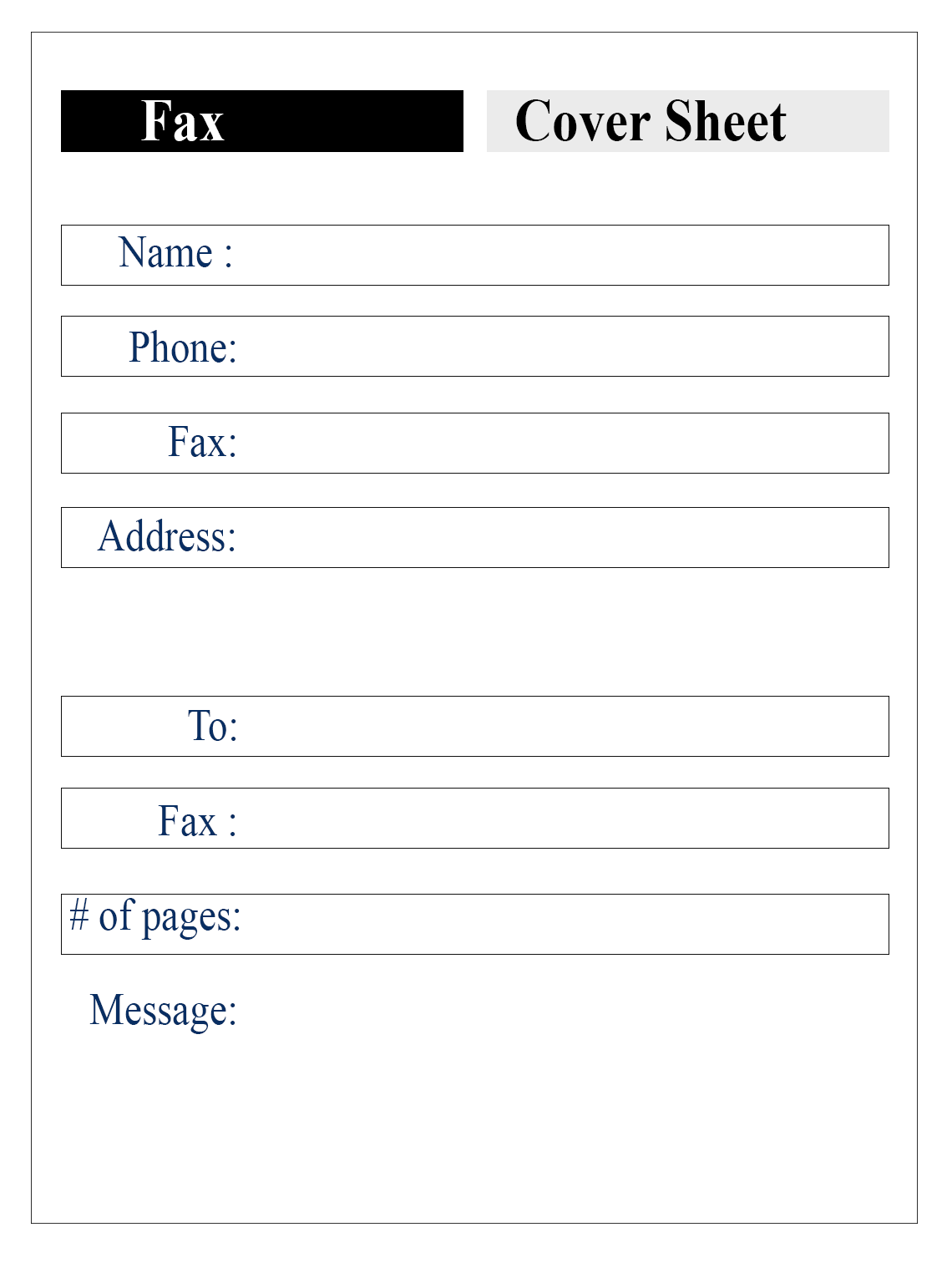 free google docs fax cover sheet