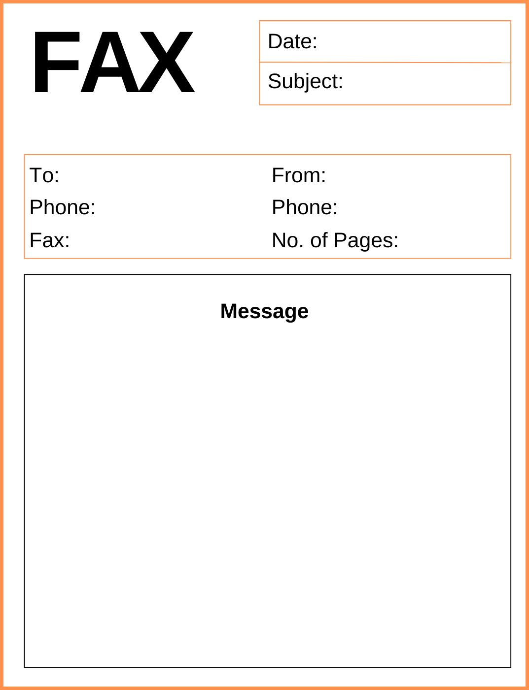 Sample Fax Cover Sheet PDF