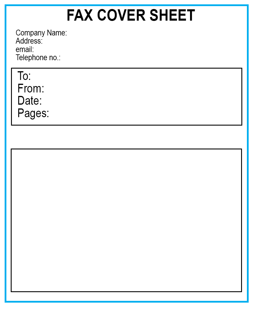 Free Printable Standard Fax Cover Sheet Template