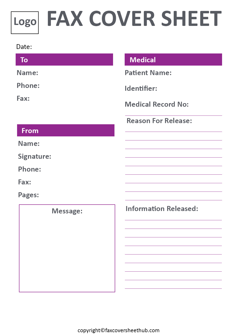 Health Care Fax Cover Sheet